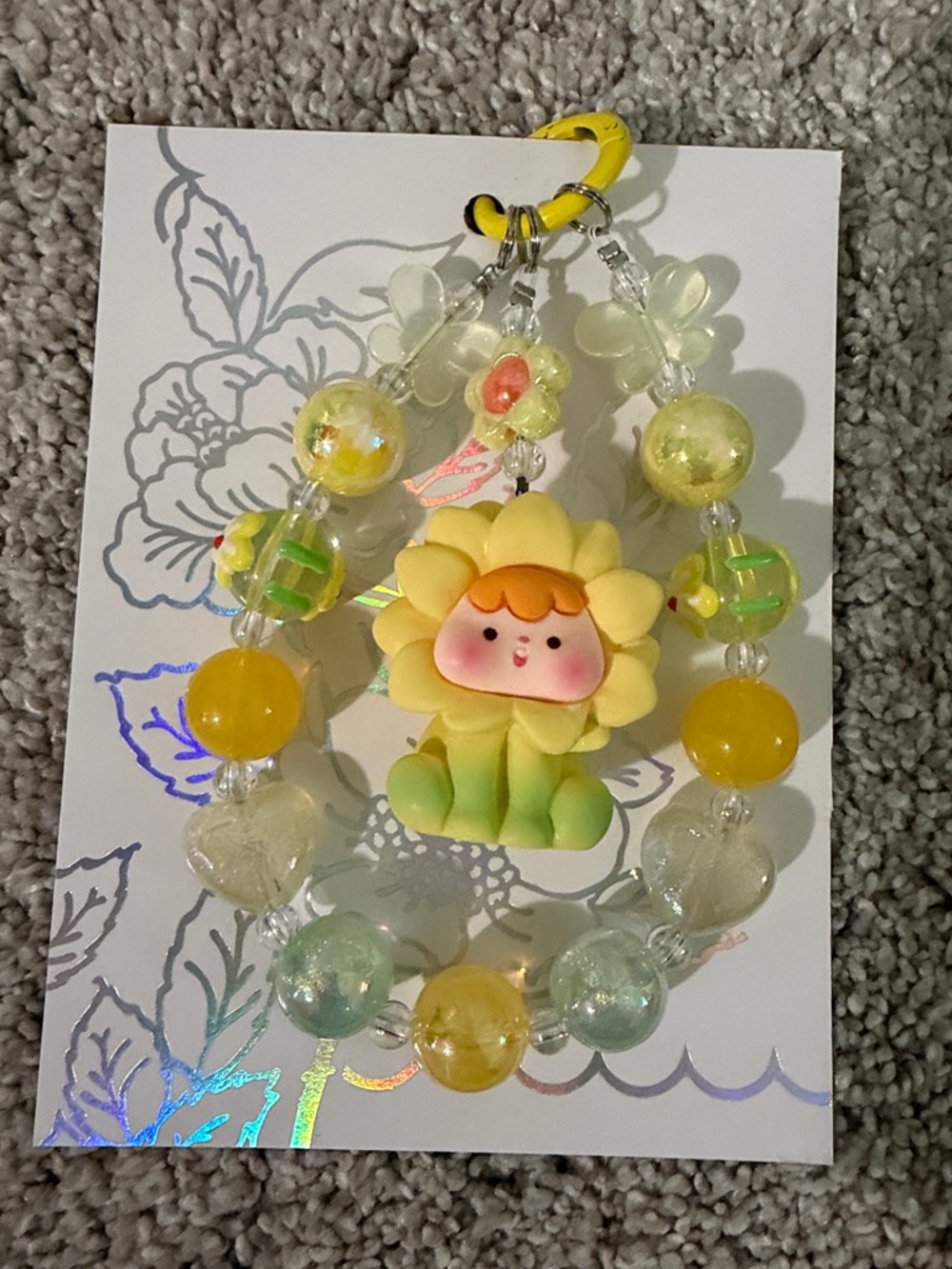 Handmade Yellow Bubblegum Phone/Purse Charm
